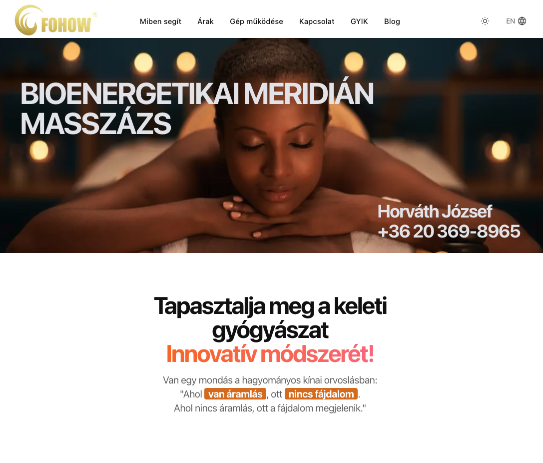 fohowtherapy.com képernyő fotója