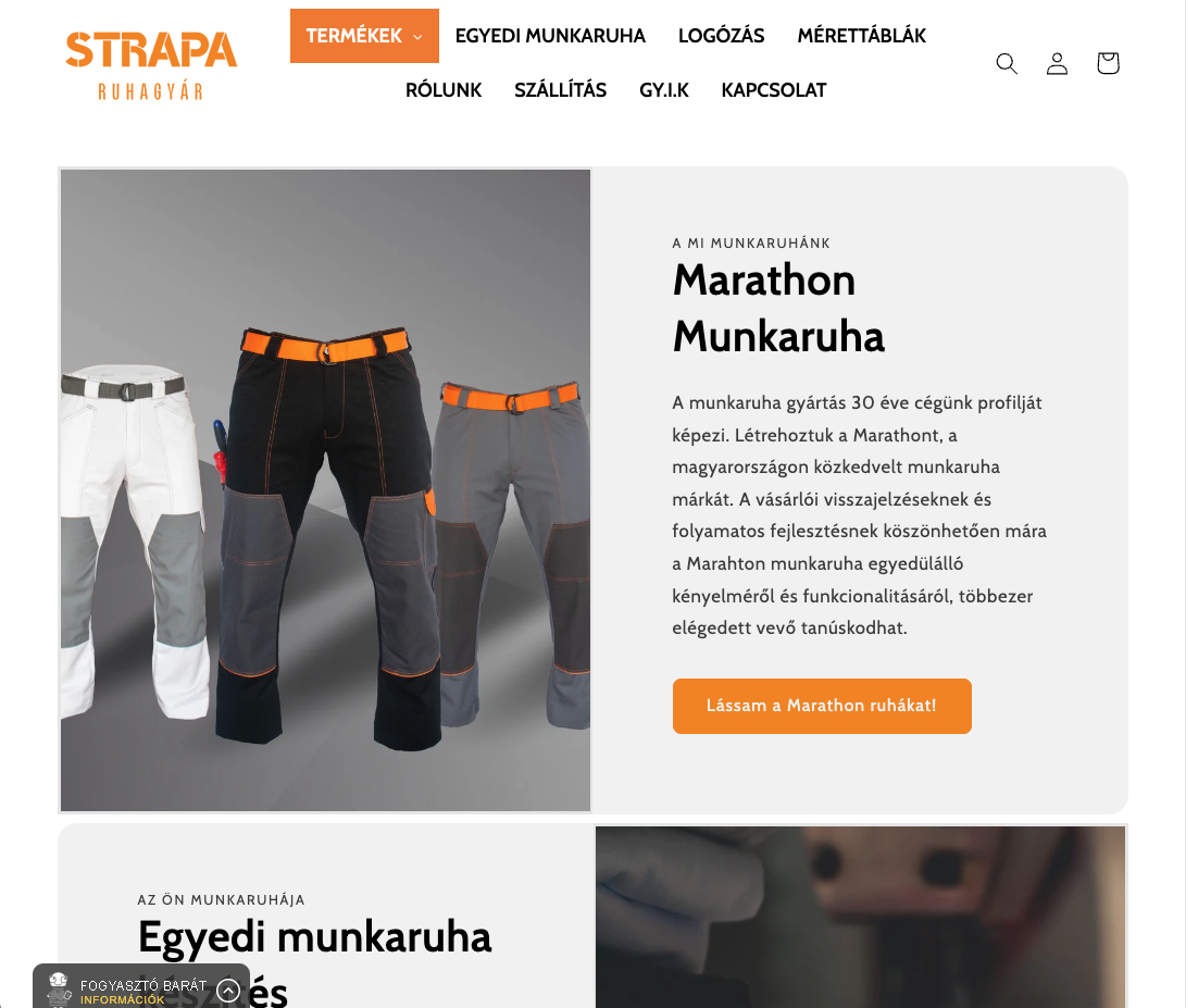 ruhagyar.hu képernyő fotója